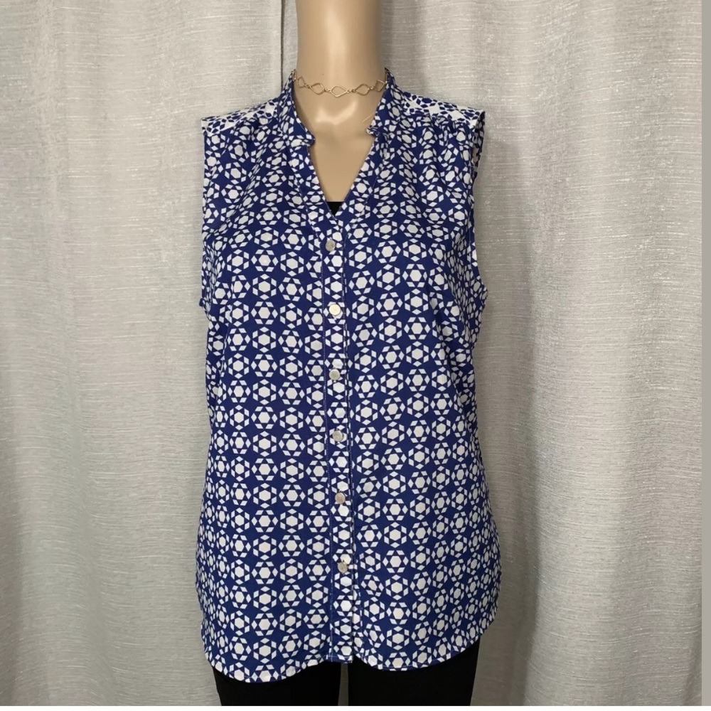 Notations Button Down Blouse Size Medium - image 1